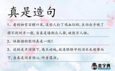 真是造句