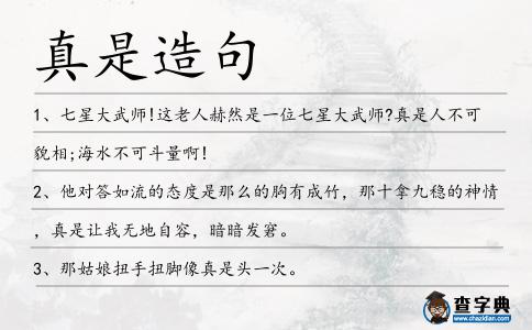 真是造句