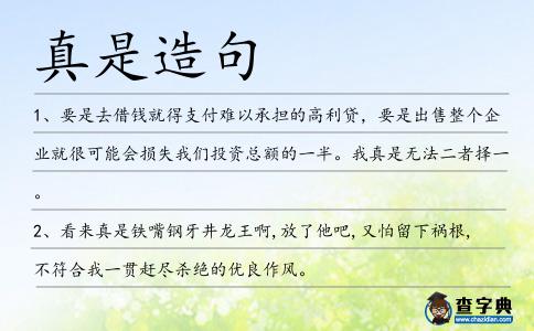 真是造句
