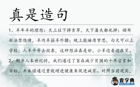 真是造句