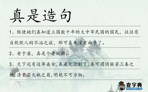 真是造句