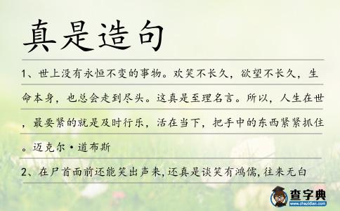 真是造句