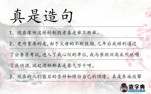 真是造句