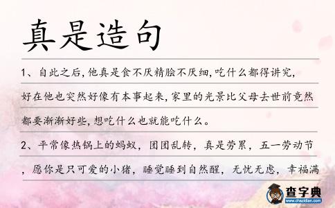 真是造句