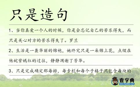只是造句
