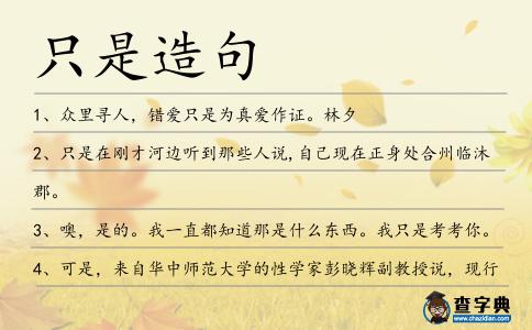 只是造句