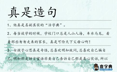 真是造句
