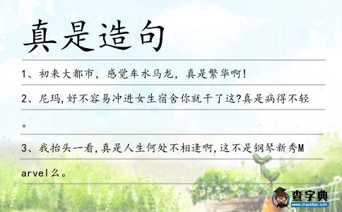 真是造句