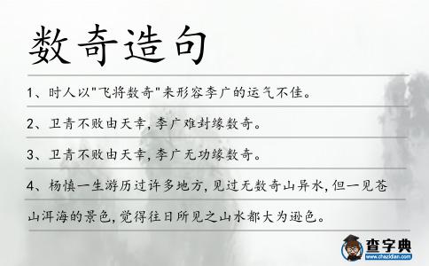 數(shù)奇造句