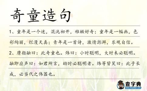 奇童造句