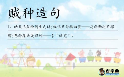 賊種造句