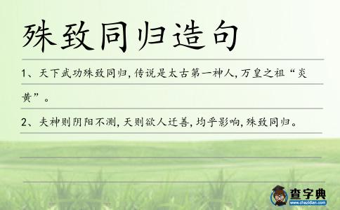 殊致同歸造句