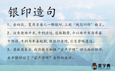 銀印造句