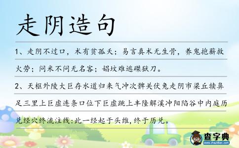 走陰造句