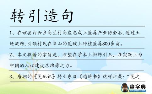 轉引造句
