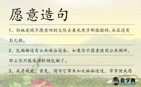 愿意造句