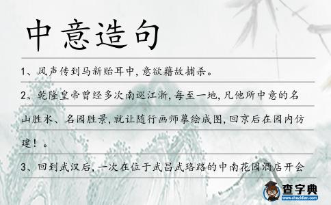 中意造句
