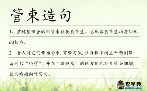 管束造句