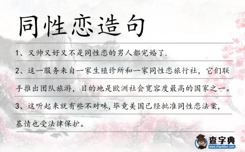 同性戀造句