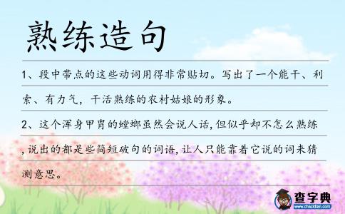 熟練造句
