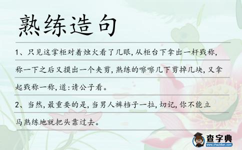 熟練造句