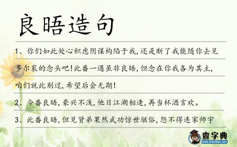 良晤造句