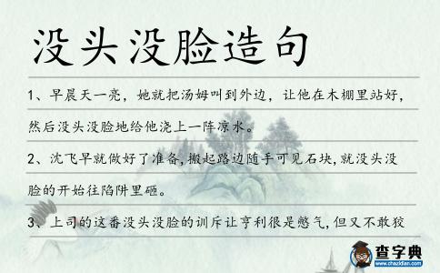 沒頭沒臉造句