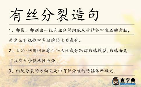 有絲分裂造句
