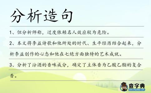 分析造句