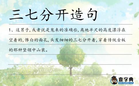 三七分開造句