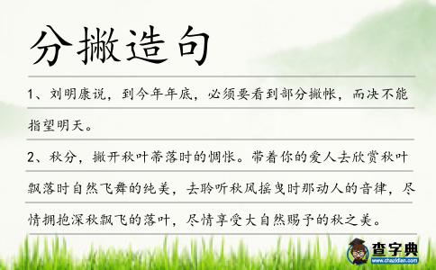 分撇造句