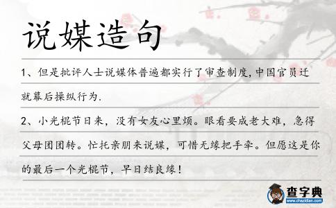說媒造句
