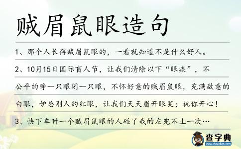 賊眉鼠眼造句