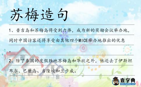 蘇梅造句