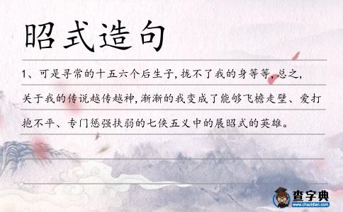 昭式造句