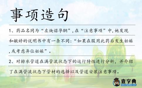 事項造句