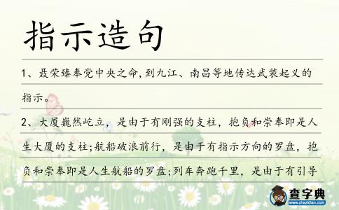 指示造句