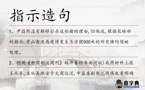 指示造句