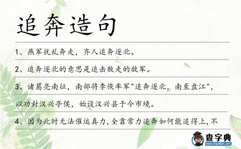 追奔造句