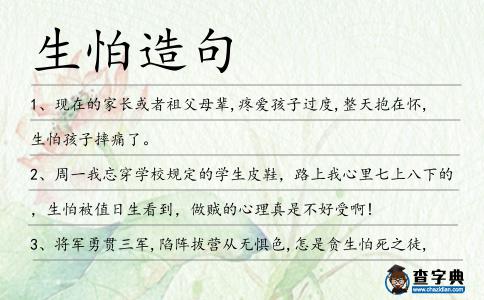 生怕造句