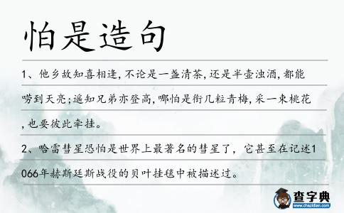 怕是造句