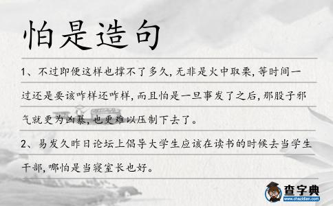 怕是造句
