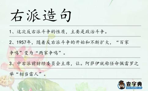 右派造句