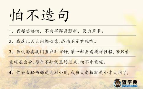 怕不造句