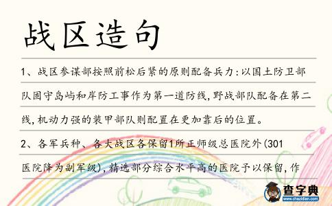 戰區造句