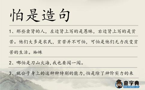 怕是造句