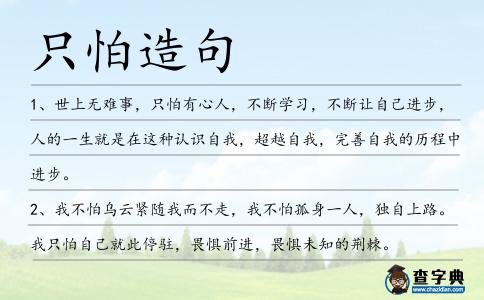 只怕造句