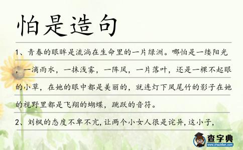 怕是造句