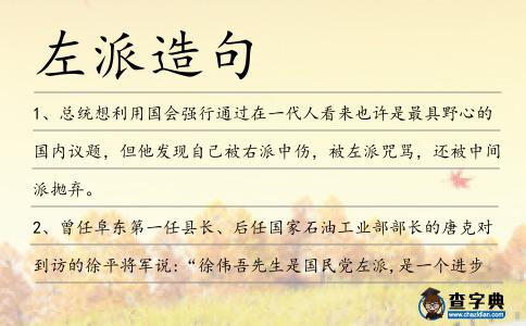 左派造句