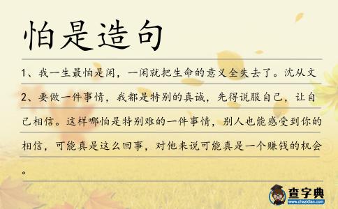怕是造句